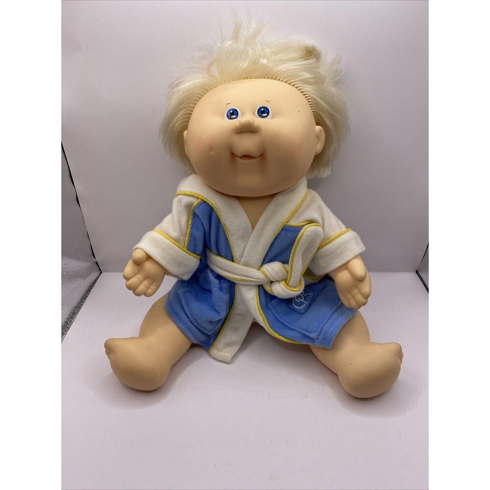 Cabbage Patch Kids Girl 1987 Splashing Kids Bath Doll Head #21 Blonde Blue Eyes